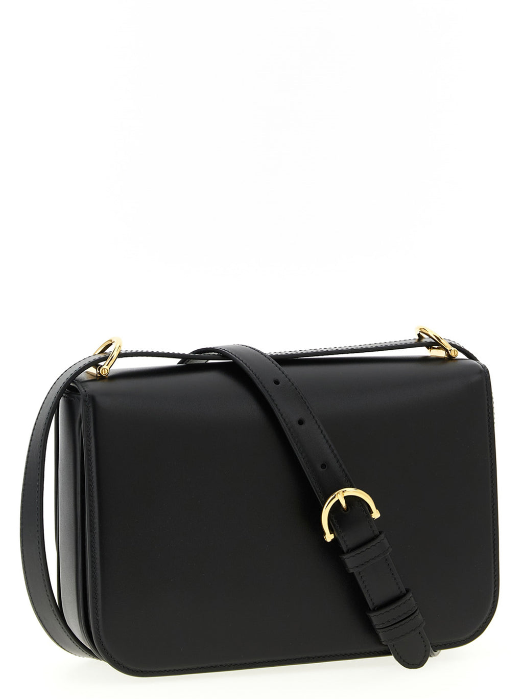 Black Calfskin Siena Shoulder Bag