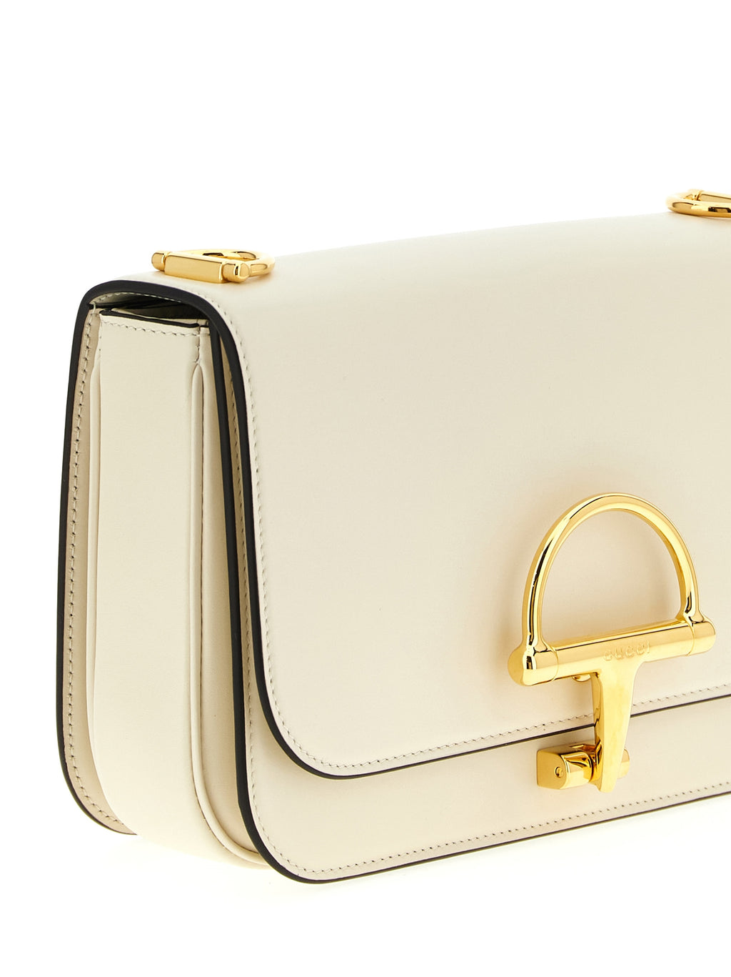 White Calfskin Siena Shoulder Bag