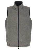 Blue Cotton Double-Sided Vest