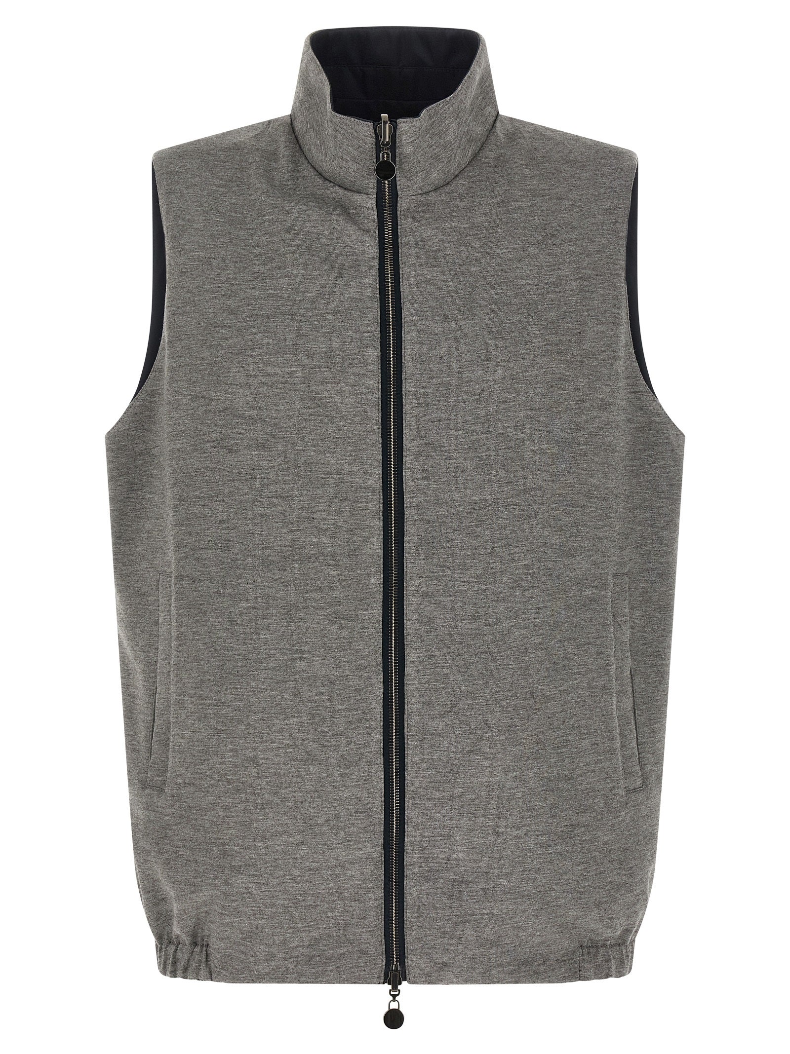 Blue Cotton Double-Sided Vest