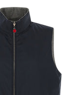 Blue Cotton Double-Sided Vest