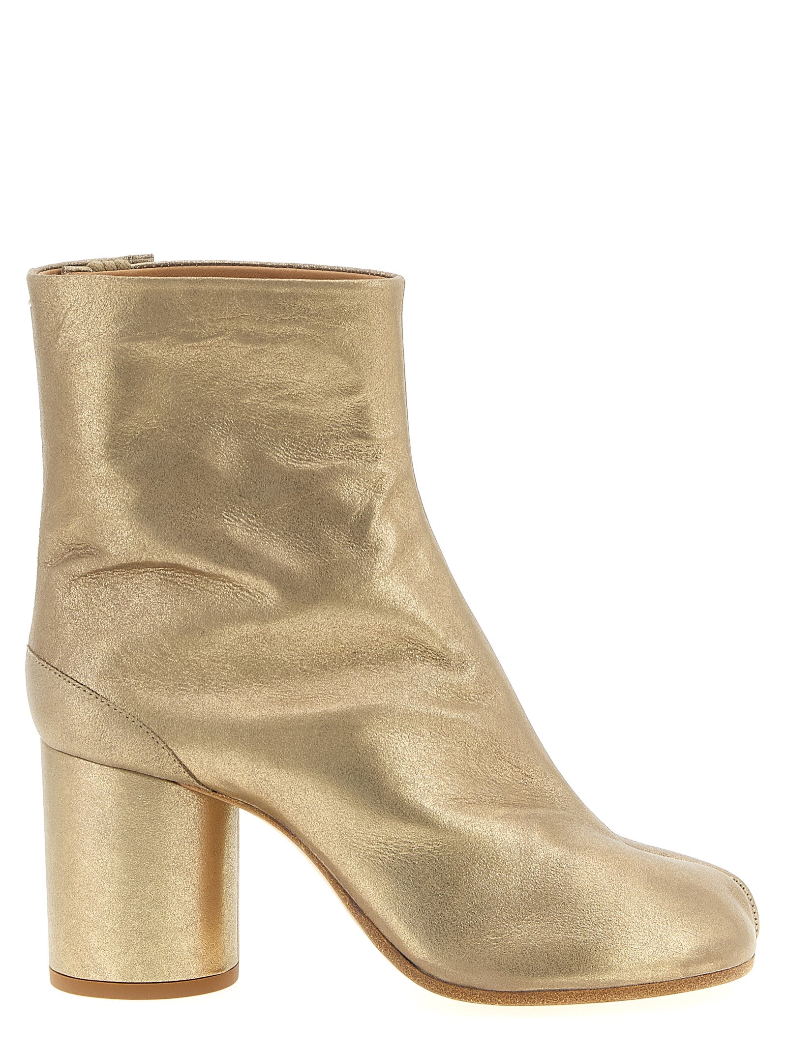 Gold Cashmere Tabi Ankle Boots