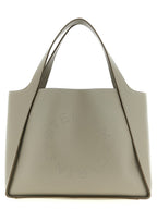 Beige Grainy Alter Mat Logo Tote Bag