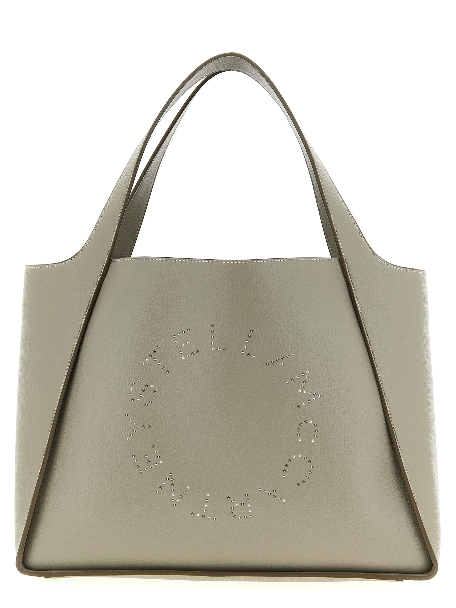 Beige Grainy Alter Mat Logo Tote Bag