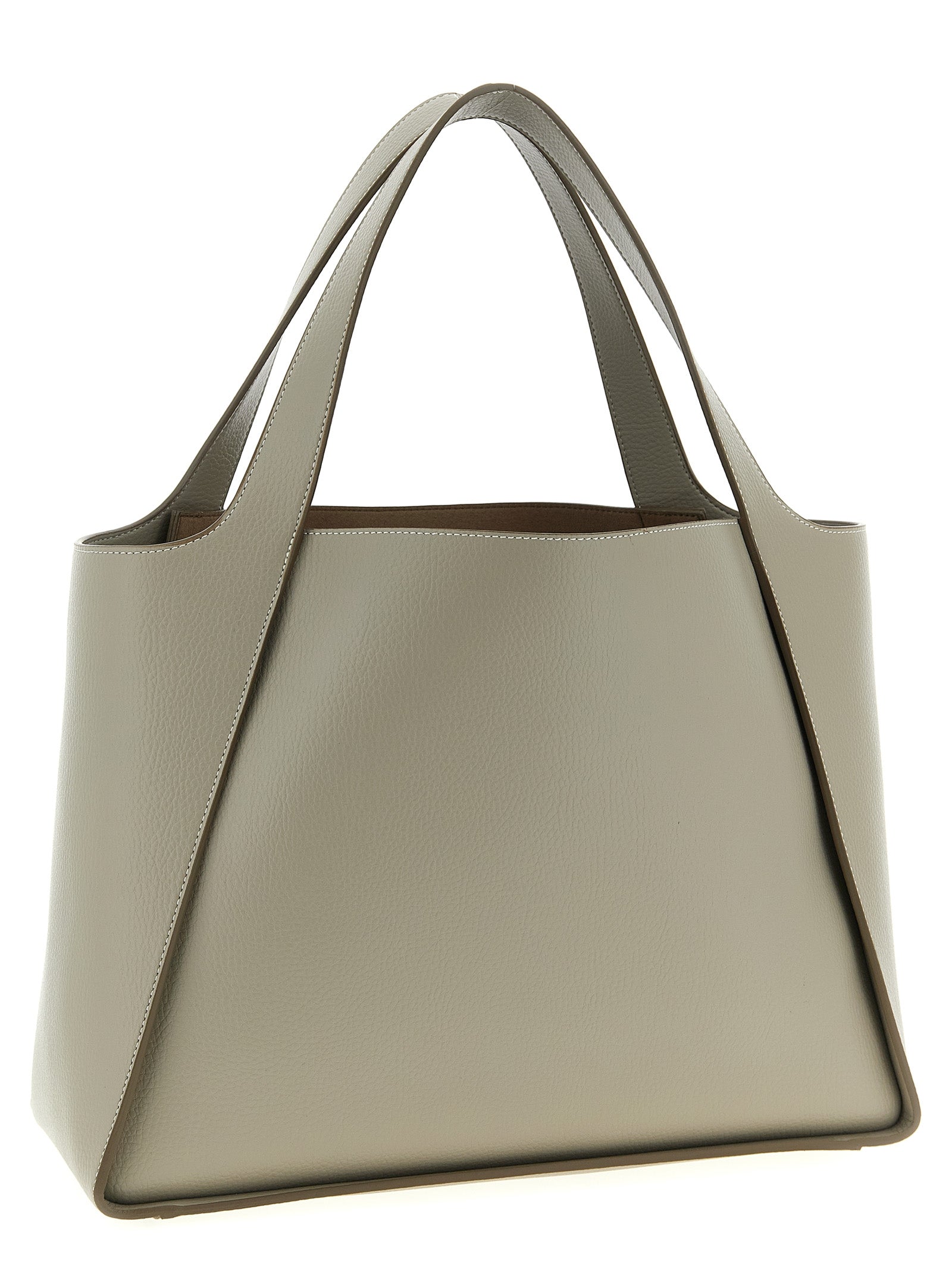 Beige Grainy Alter Mat Logo Tote Bag