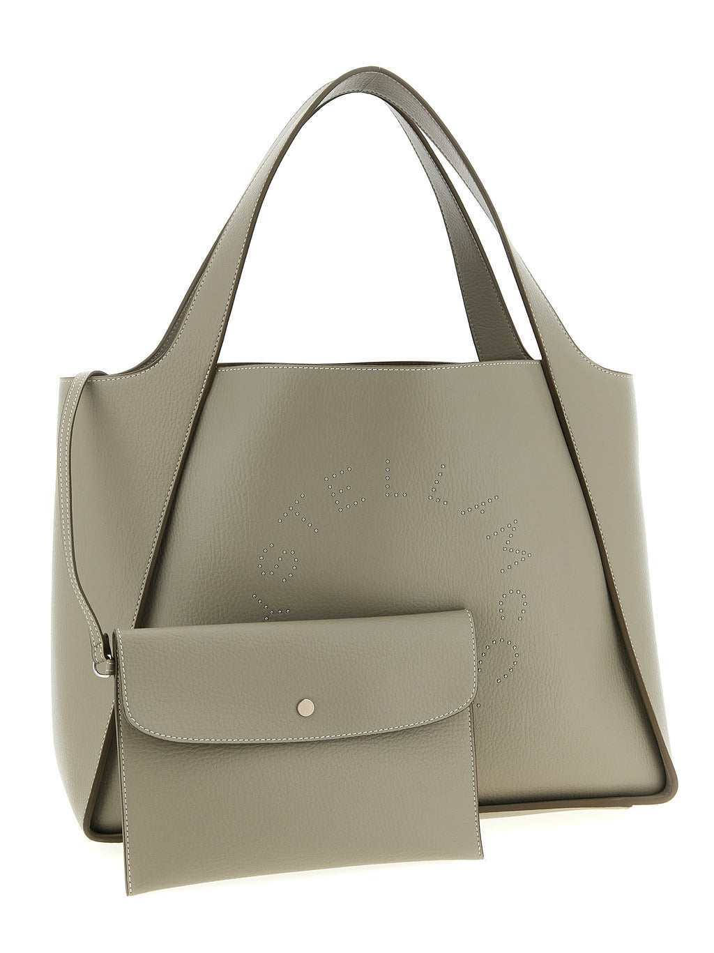 Beige Grainy Alter Mat Logo Tote Bag