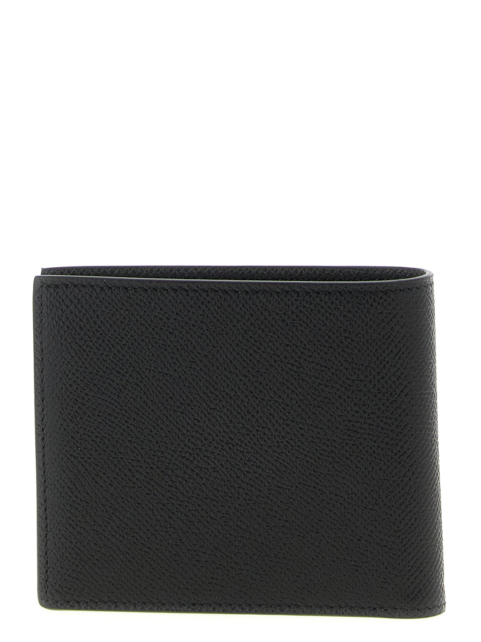 Grained Calfskin Leather Bifold Wallet