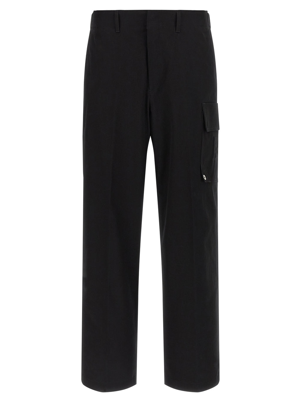 Black Premium Cotton Gabardine Cargo Pants