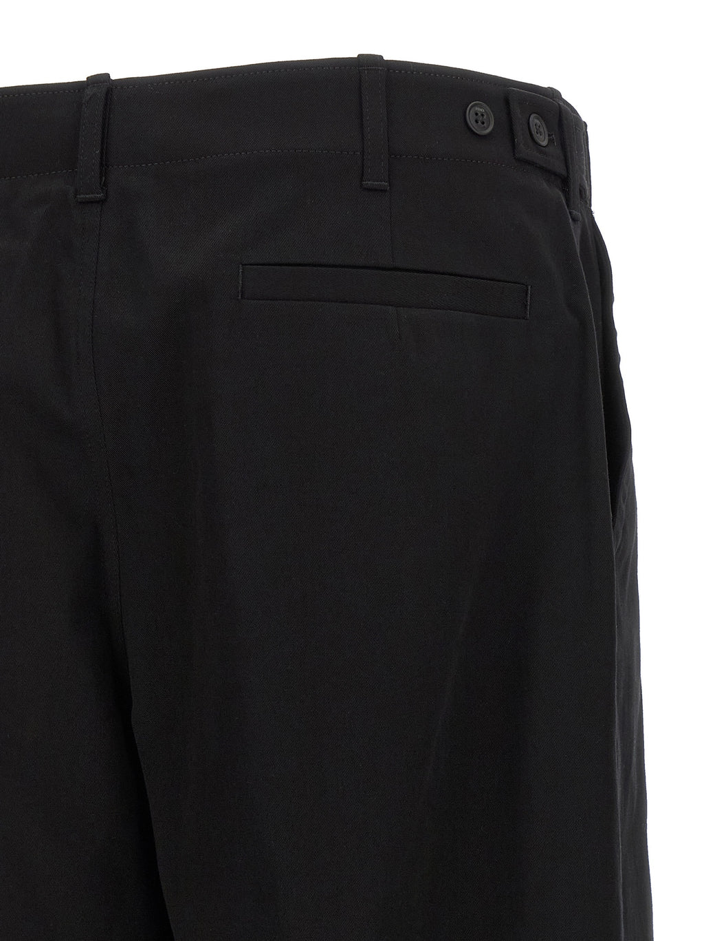 Black Premium Cotton Gabardine Cargo Pants