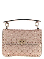 Lamb Leather Rockstud Spike Shoulder Bag