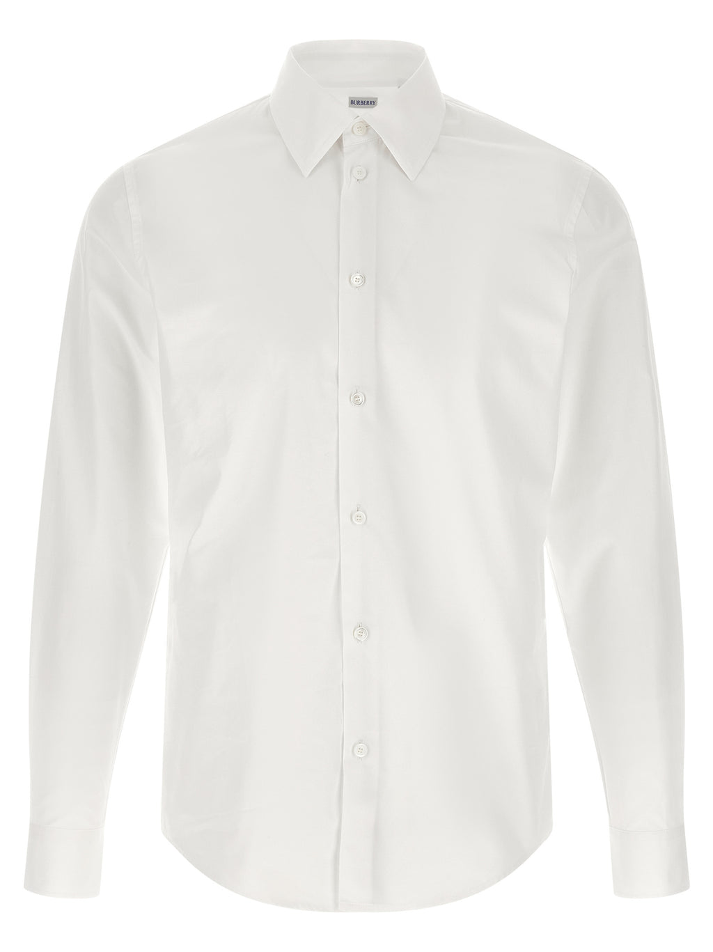 White Cotton Poplin Blouse with Equestrian Knight Design