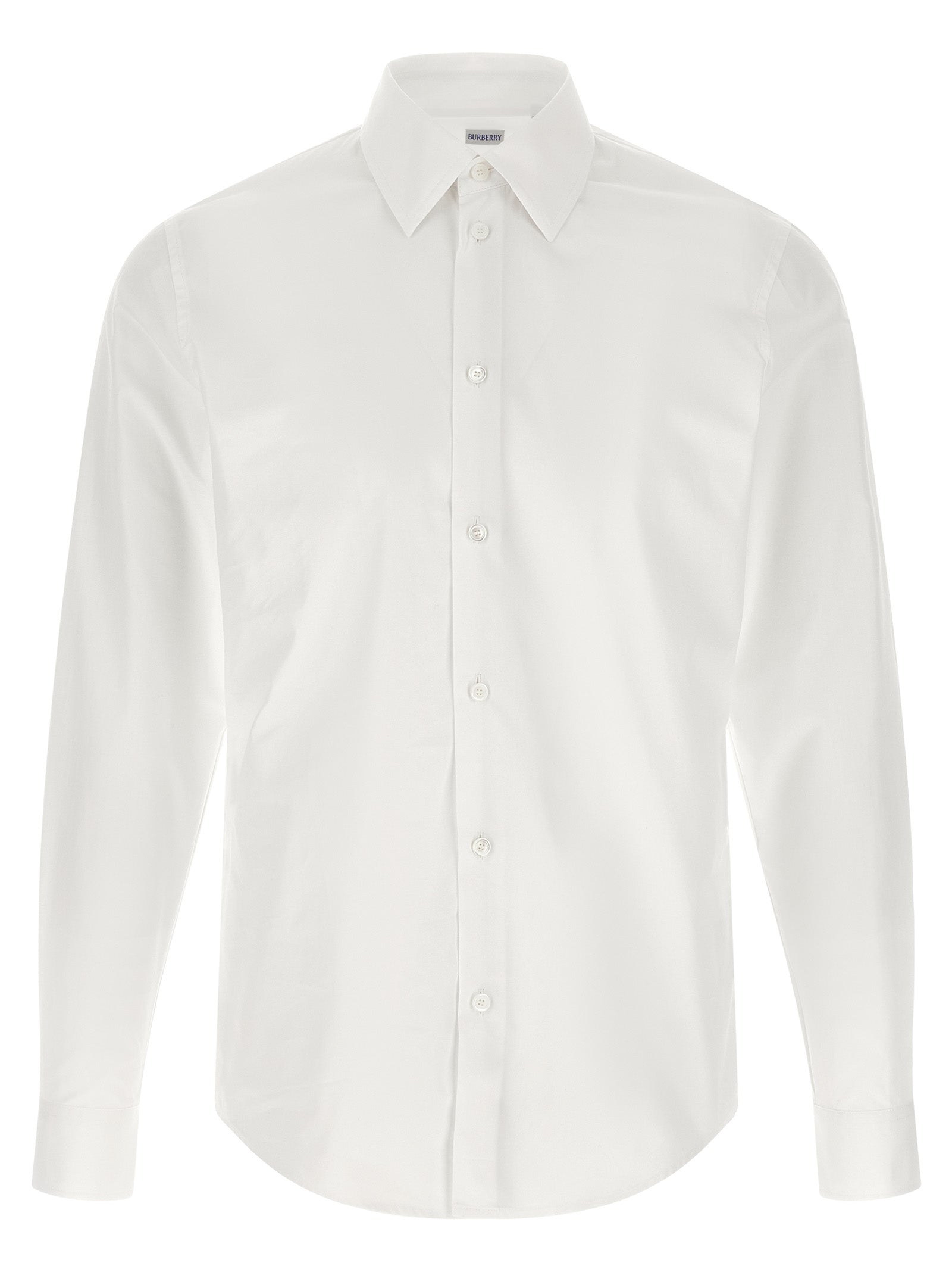 White Cotton Poplin Blouse with Equestrian Knight Design