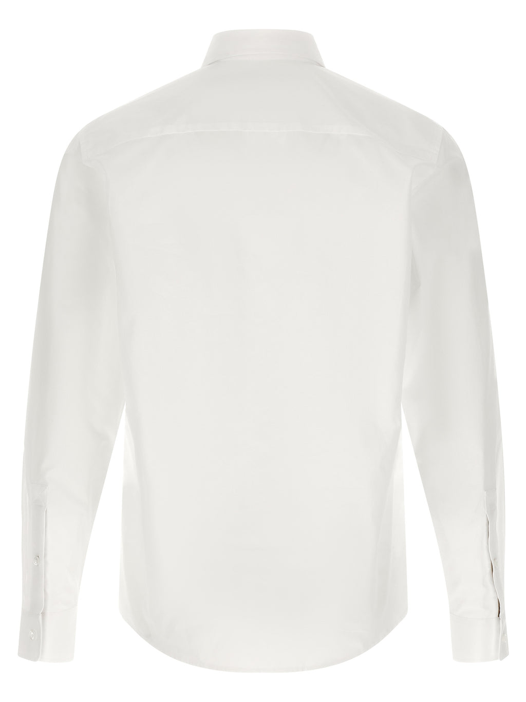 White Cotton Poplin Blouse with Equestrian Knight Design