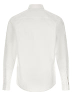 White Cotton Poplin Blouse with Equestrian Knight Design