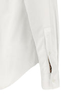 White Cotton Poplin Blouse with Equestrian Knight Design