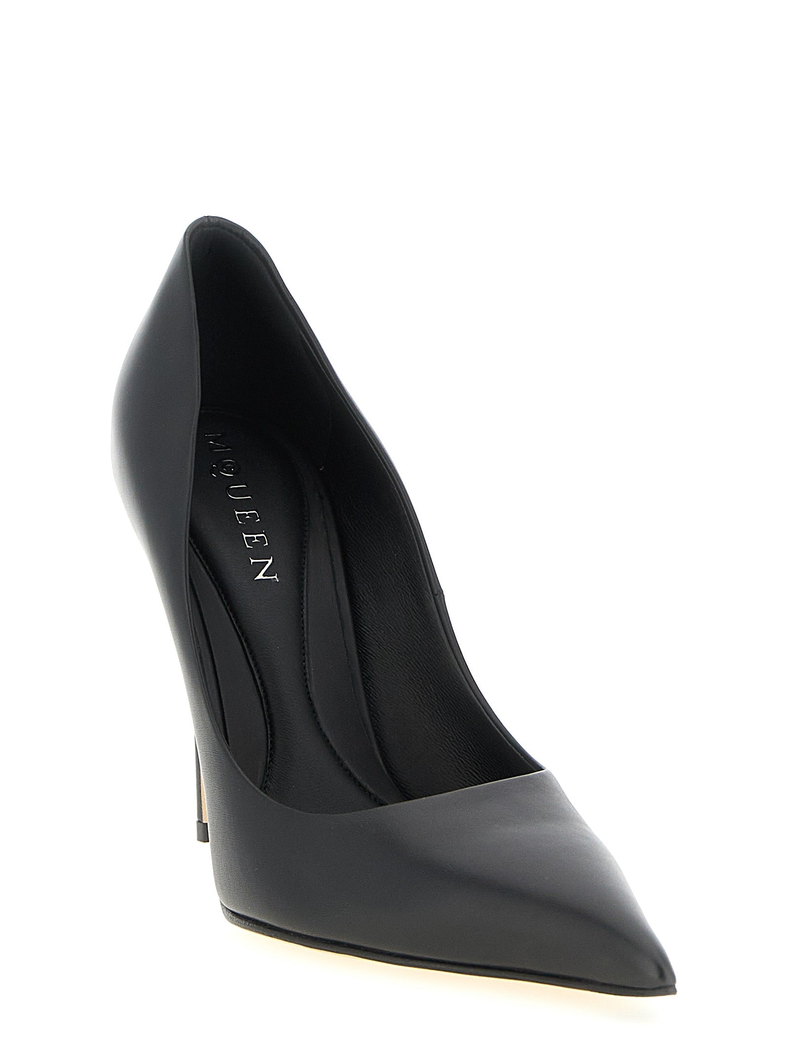 Black Calfskin Stiletto Pumps