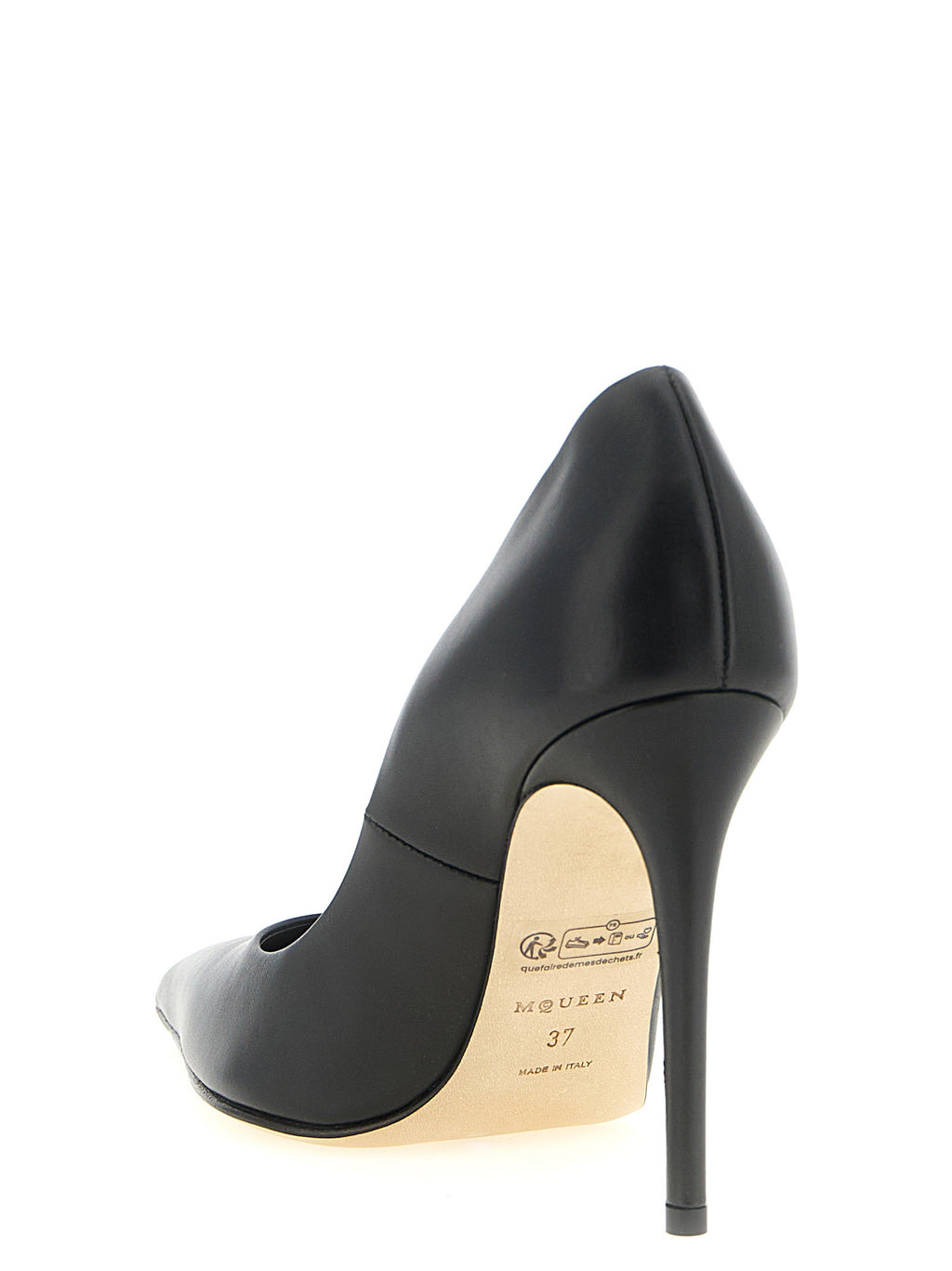 Black Calfskin Stiletto Pumps
