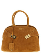 Beige Goatskin Suede Handbag