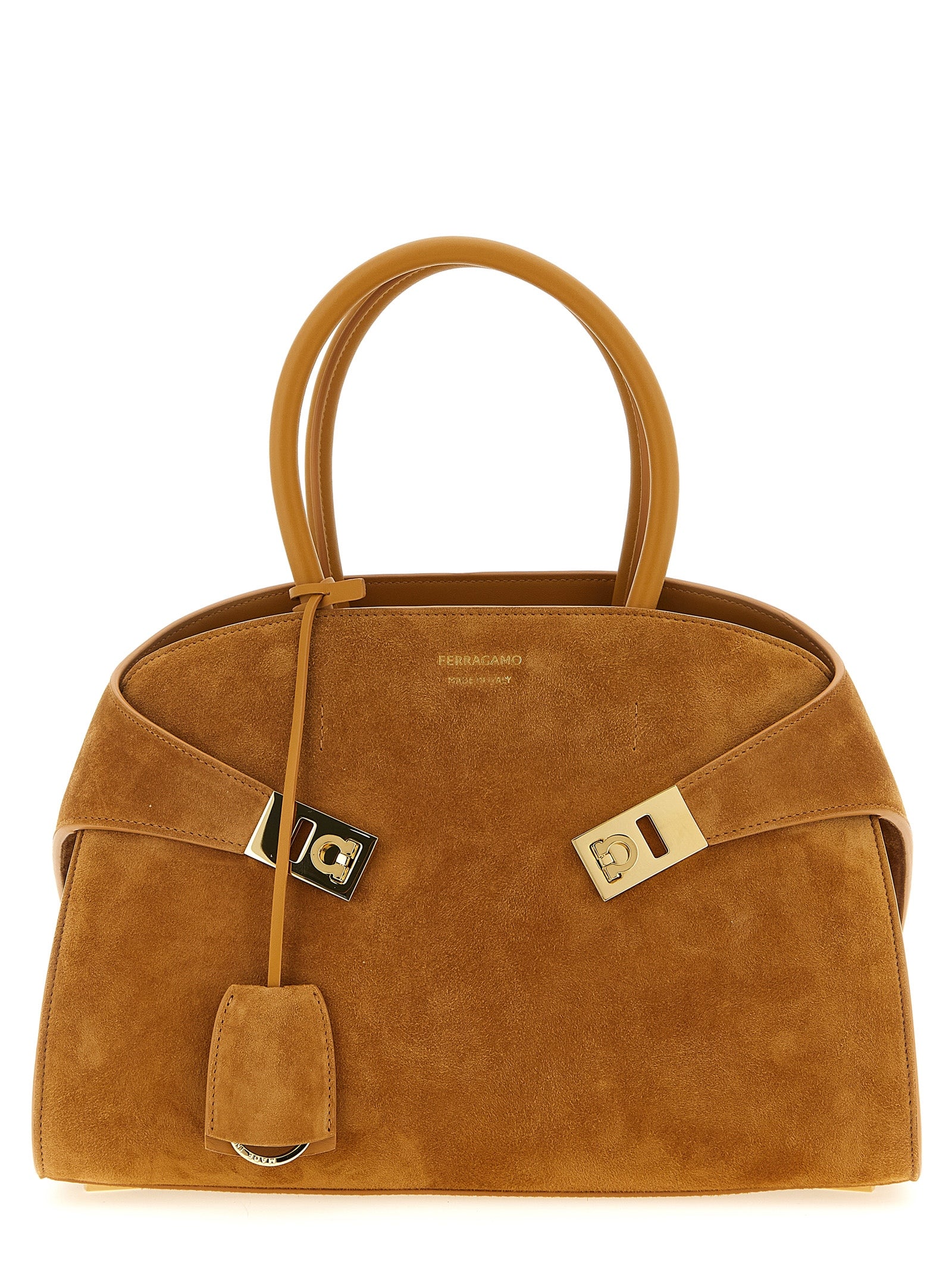Beige Goatskin Suede Handbag