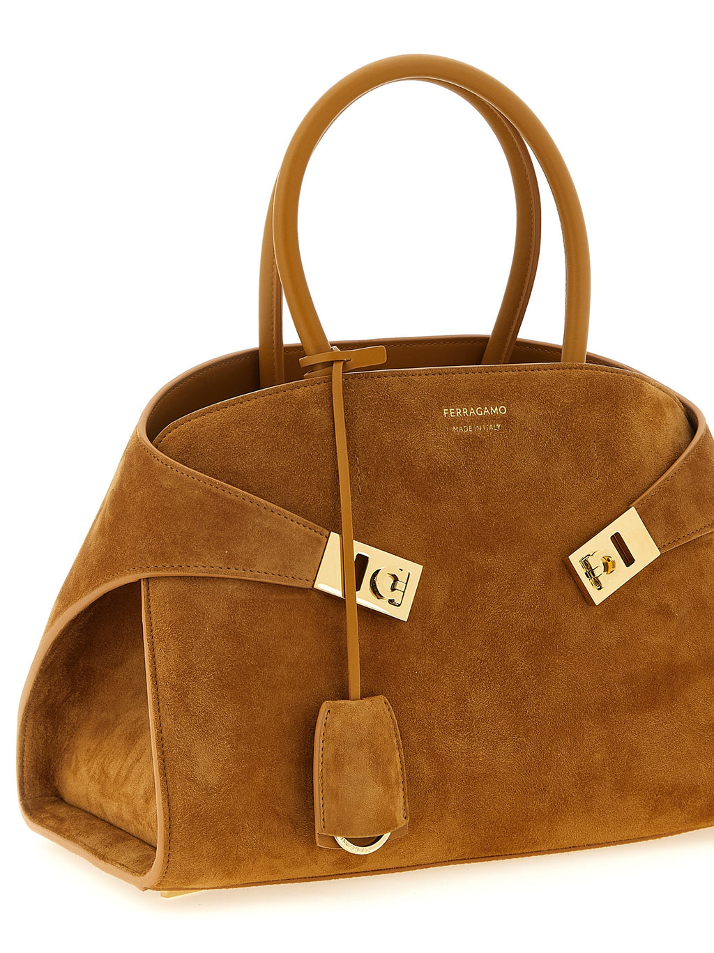 Beige Goatskin Suede Handbag