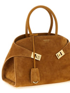 Beige Goatskin Suede Handbag