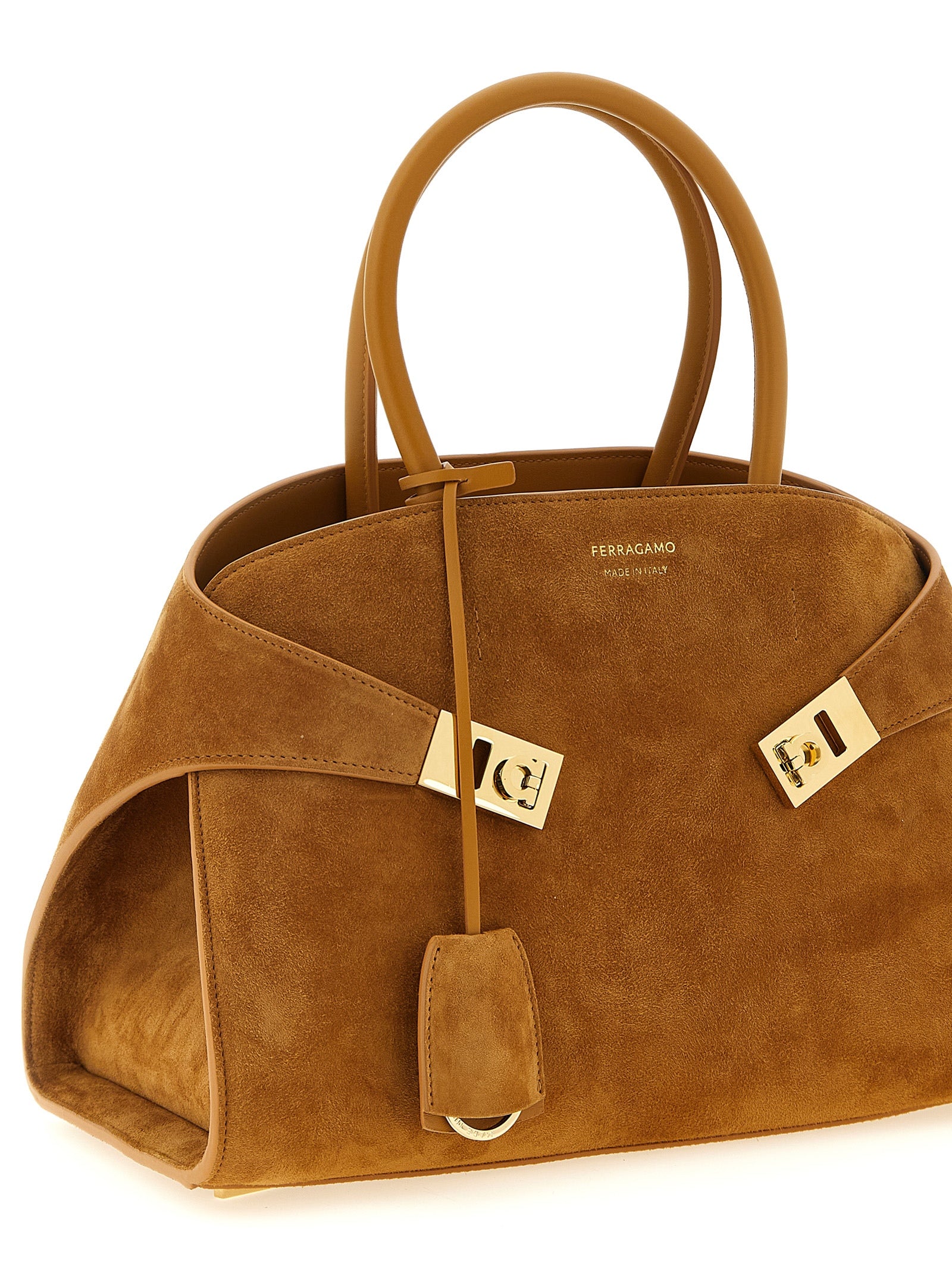 Beige Goatskin Suede Handbag