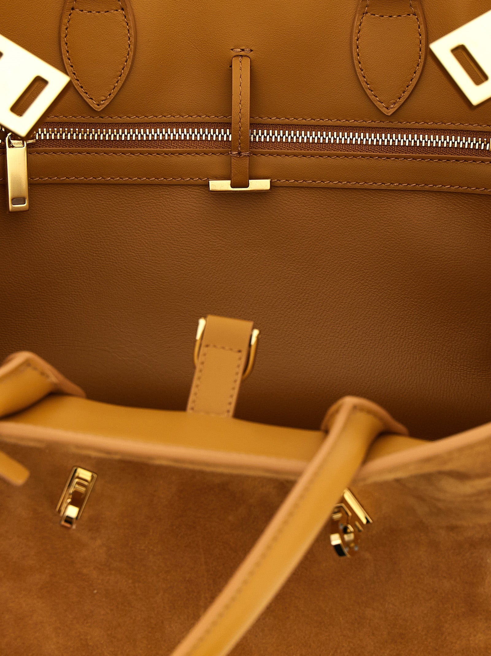 Beige Goatskin Suede Handbag