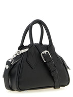 Black Mini Yasmine Handbag in Polyurethane