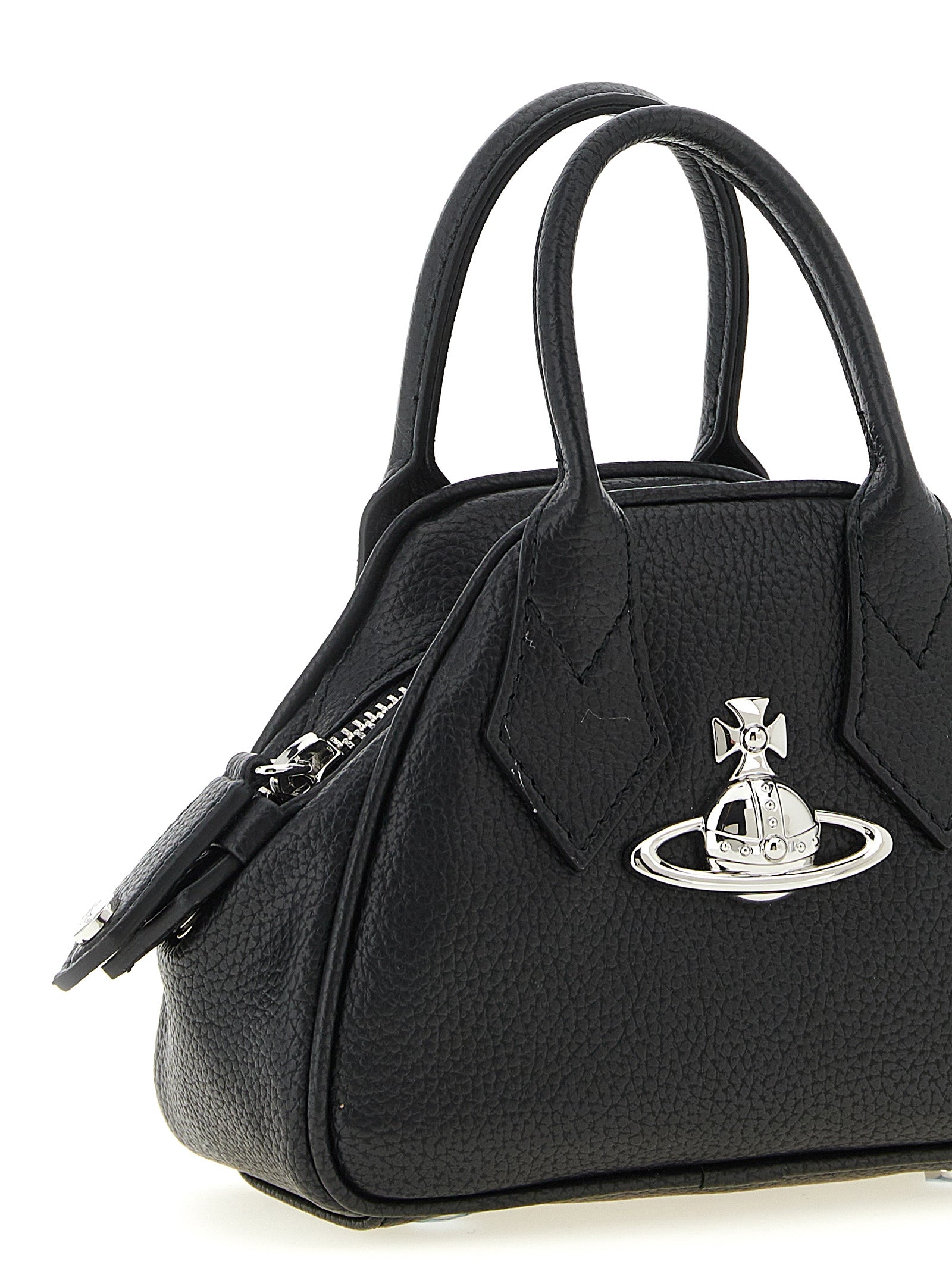 Black Mini Yasmine Handbag in Polyurethane