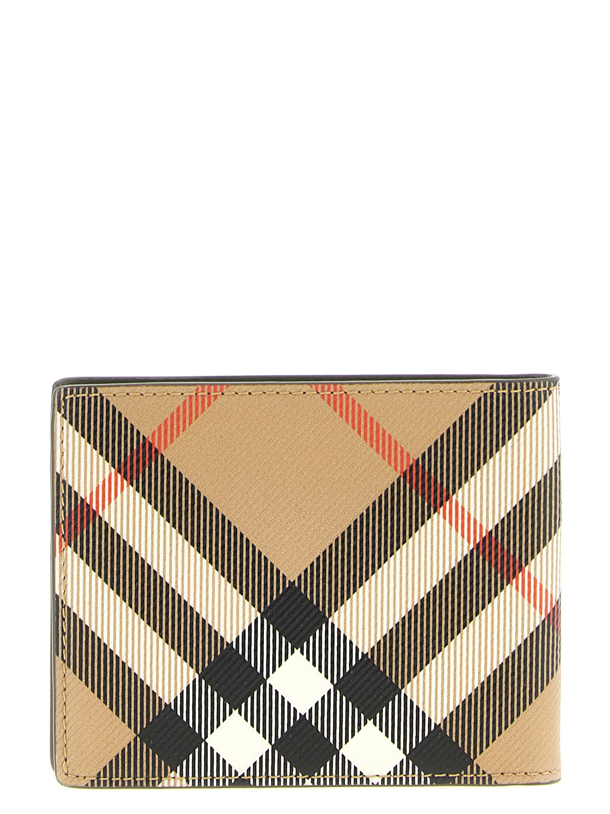 Beige Check Wallet