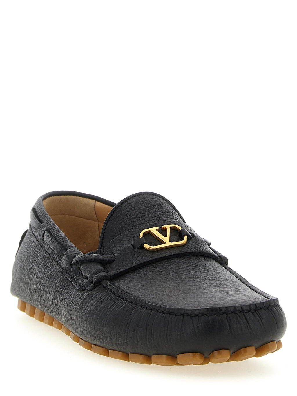 Hammered Calfskin Driver Fastaway Loafers