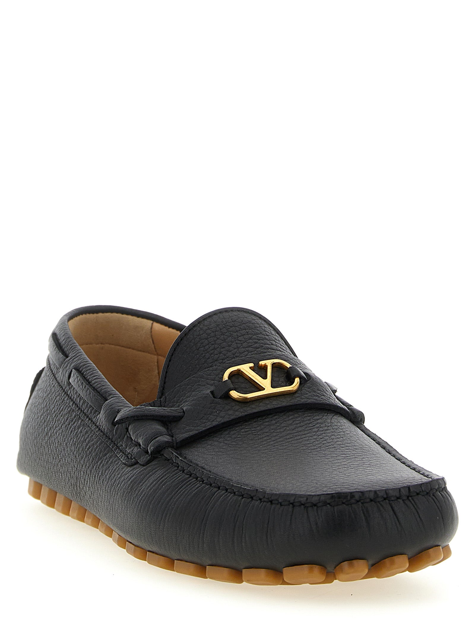 Hammered Calfskin Driver Fastaway Loafers