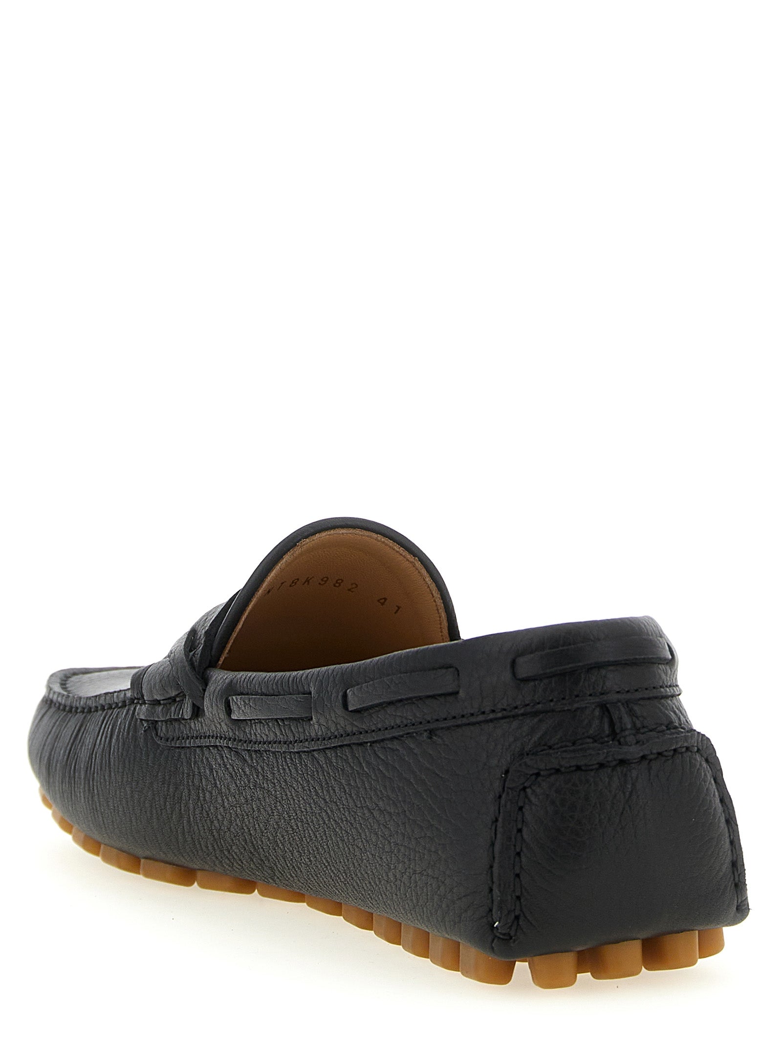 Hammered Calfskin Driver Fastaway Loafers