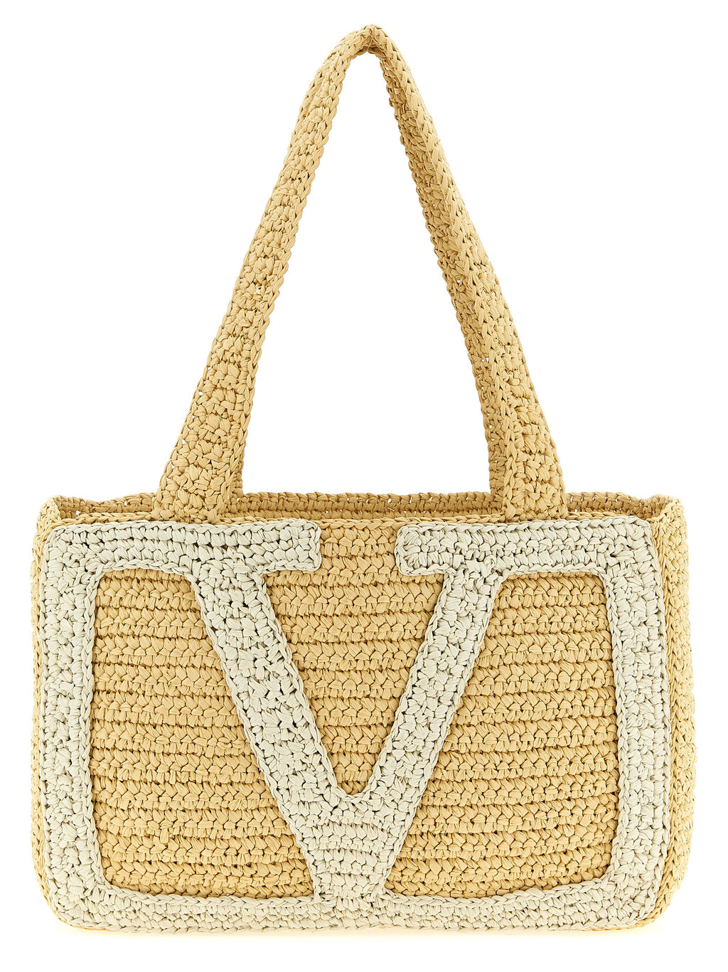 White Viscose Viva Superstar Medium Shopping Tote