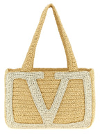 White Viscose Viva Superstar Medium Shopping Tote