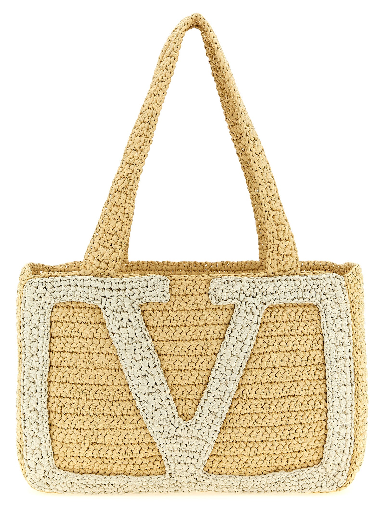 White Viscose Viva Superstar Medium Shopping Tote