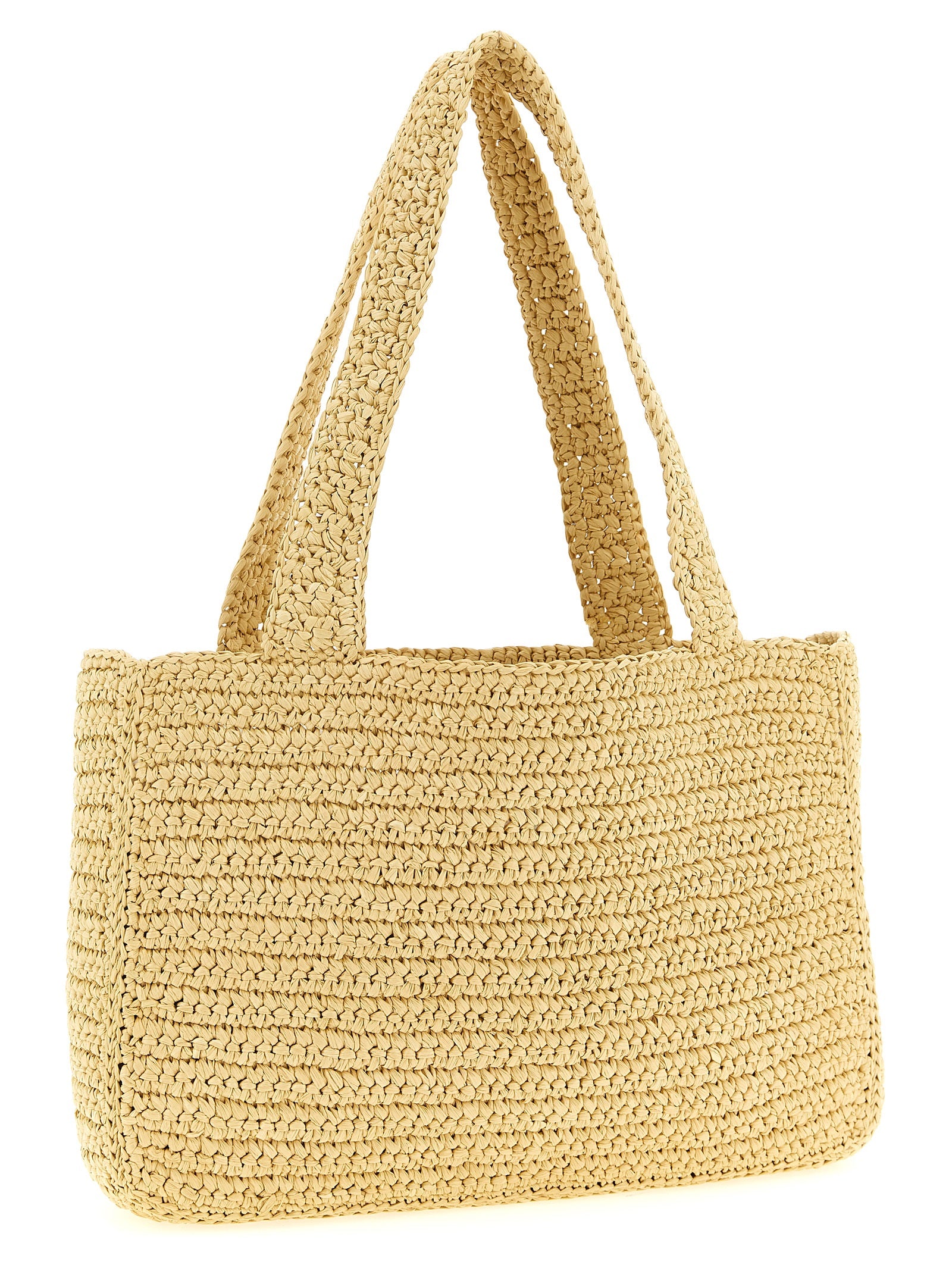 White Viscose Viva Superstar Medium Shopping Tote