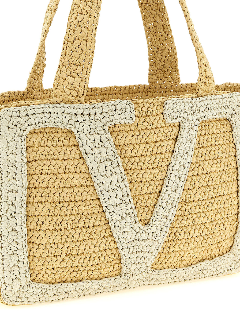 White Viscose Viva Superstar Medium Shopping Tote