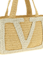 White Viscose Viva Superstar Medium Shopping Tote
