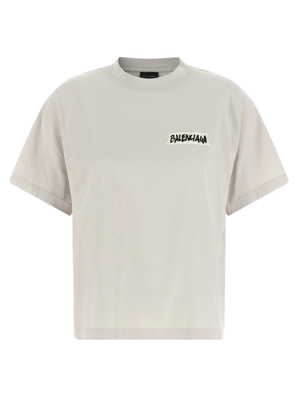 Gray Cotton Masking Tape T-Shirt