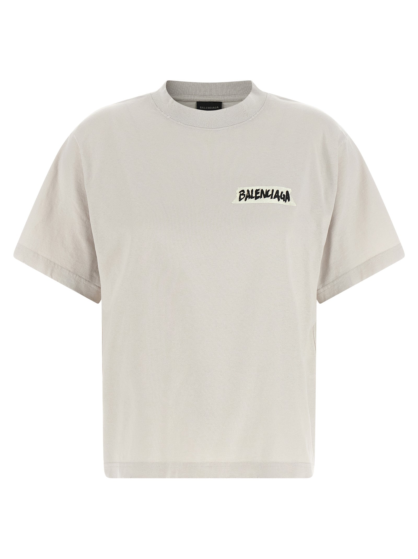 Gray Cotton Masking Tape T-Shirt
