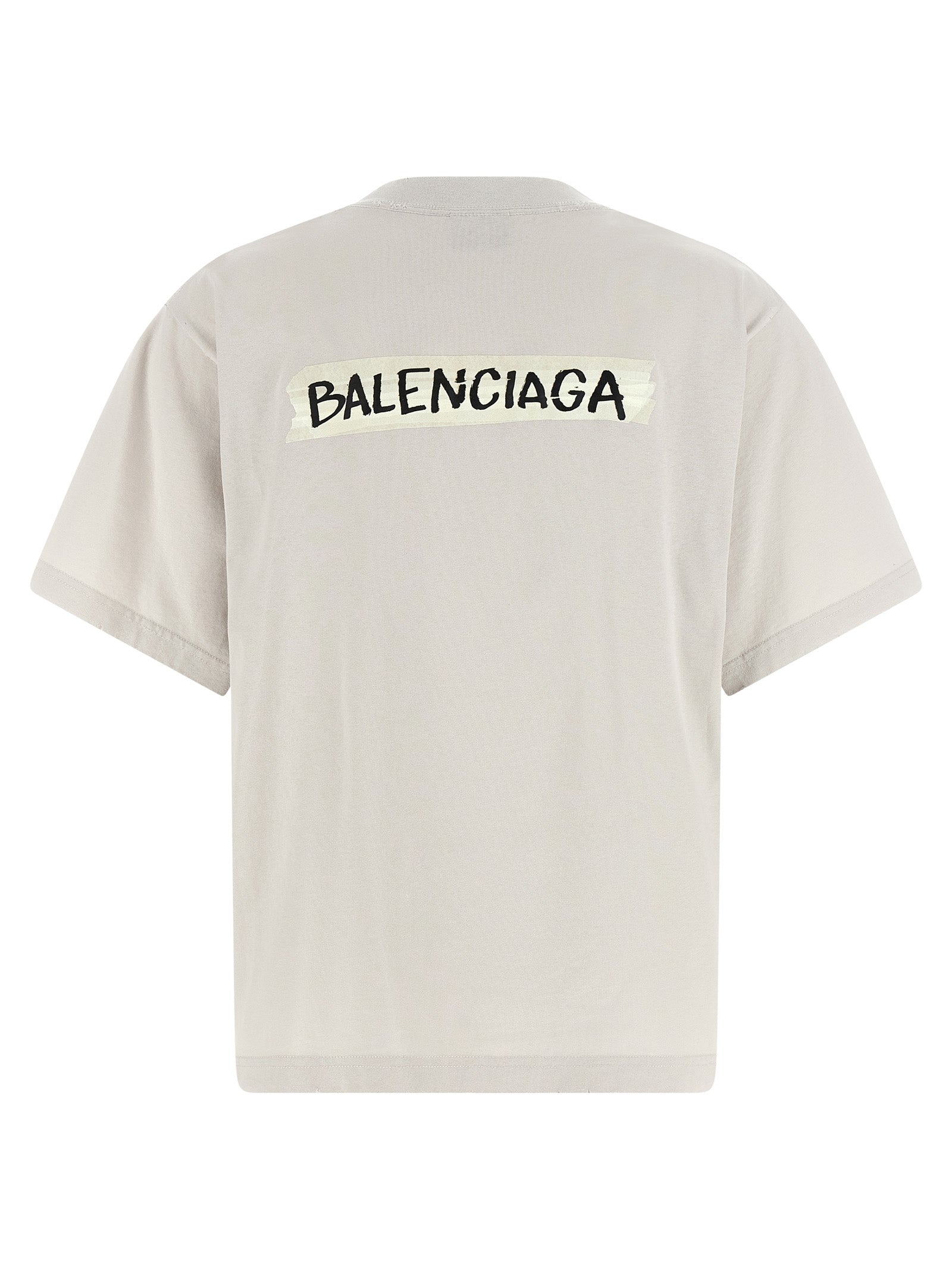 Gray Cotton Masking Tape T-Shirt