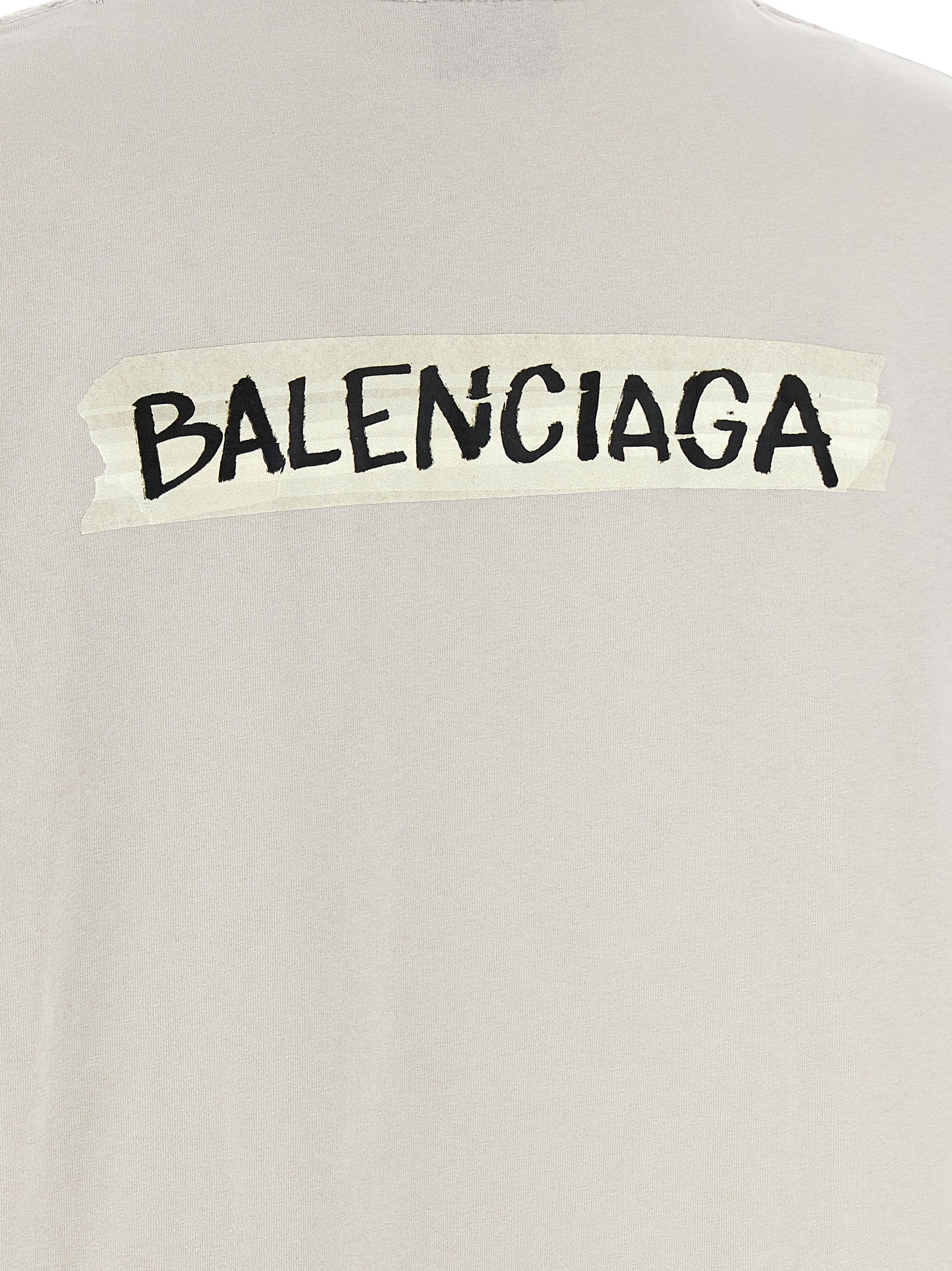Gray Cotton Masking Tape T-Shirt