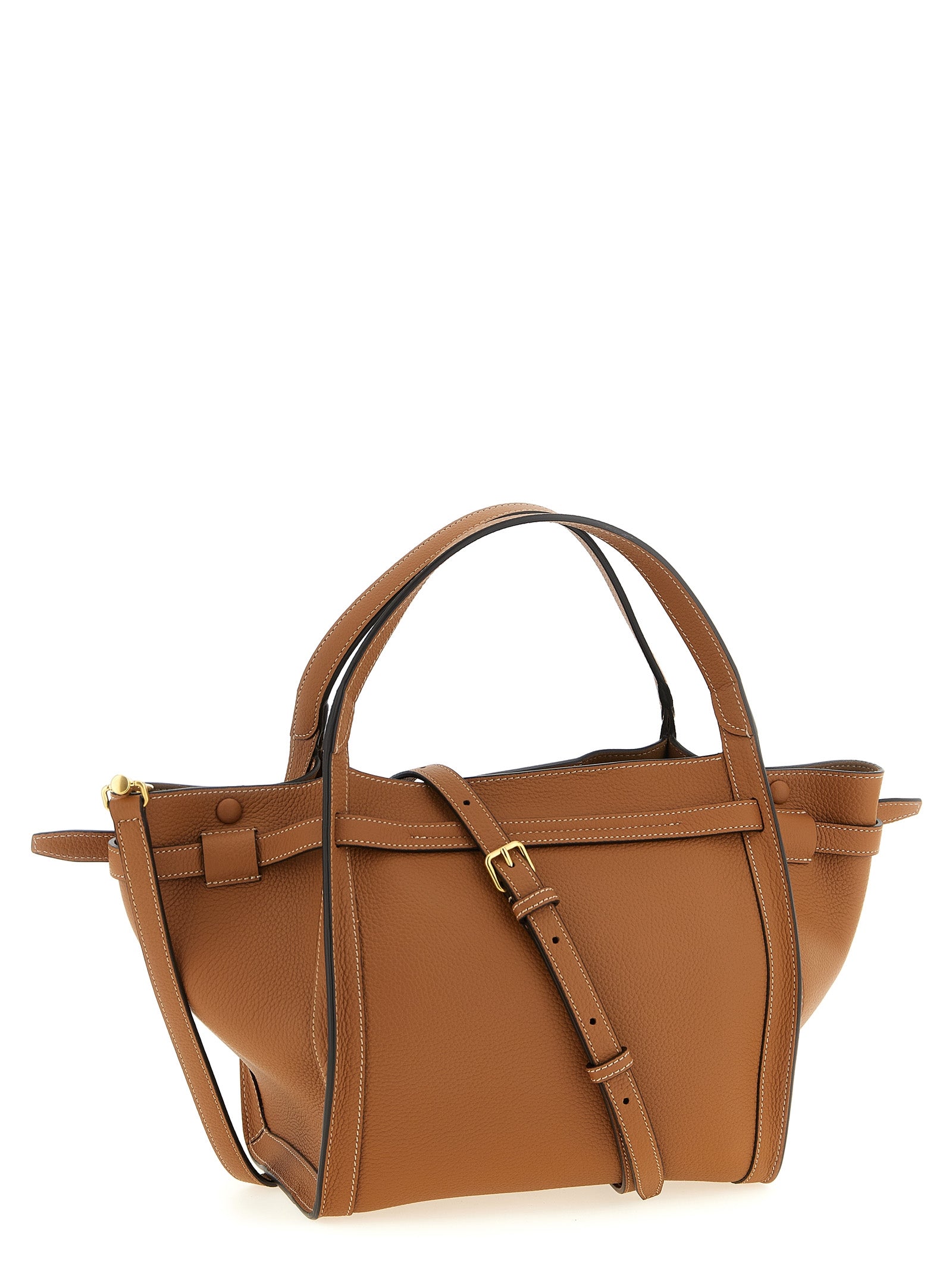 Brown Calfskin Tim Tote Bag