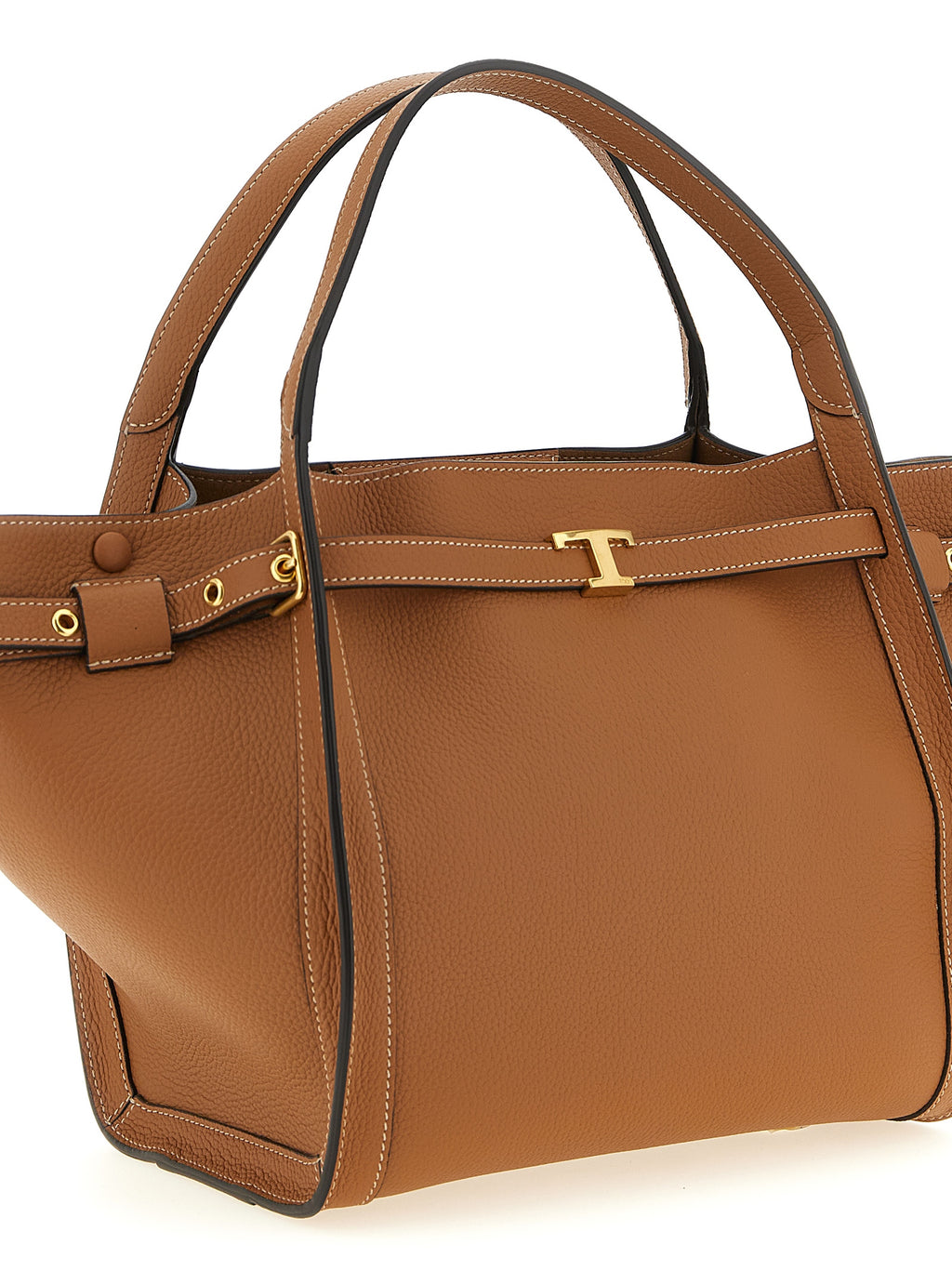 Brown Calfskin Tim Tote Bag