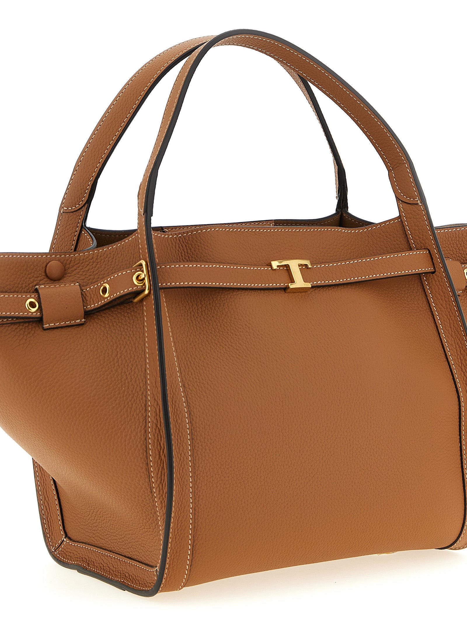 Brown Calfskin Tim Tote Bag