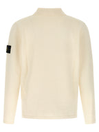 Beige Organic Cotton Long Sleeve Polo Shirt