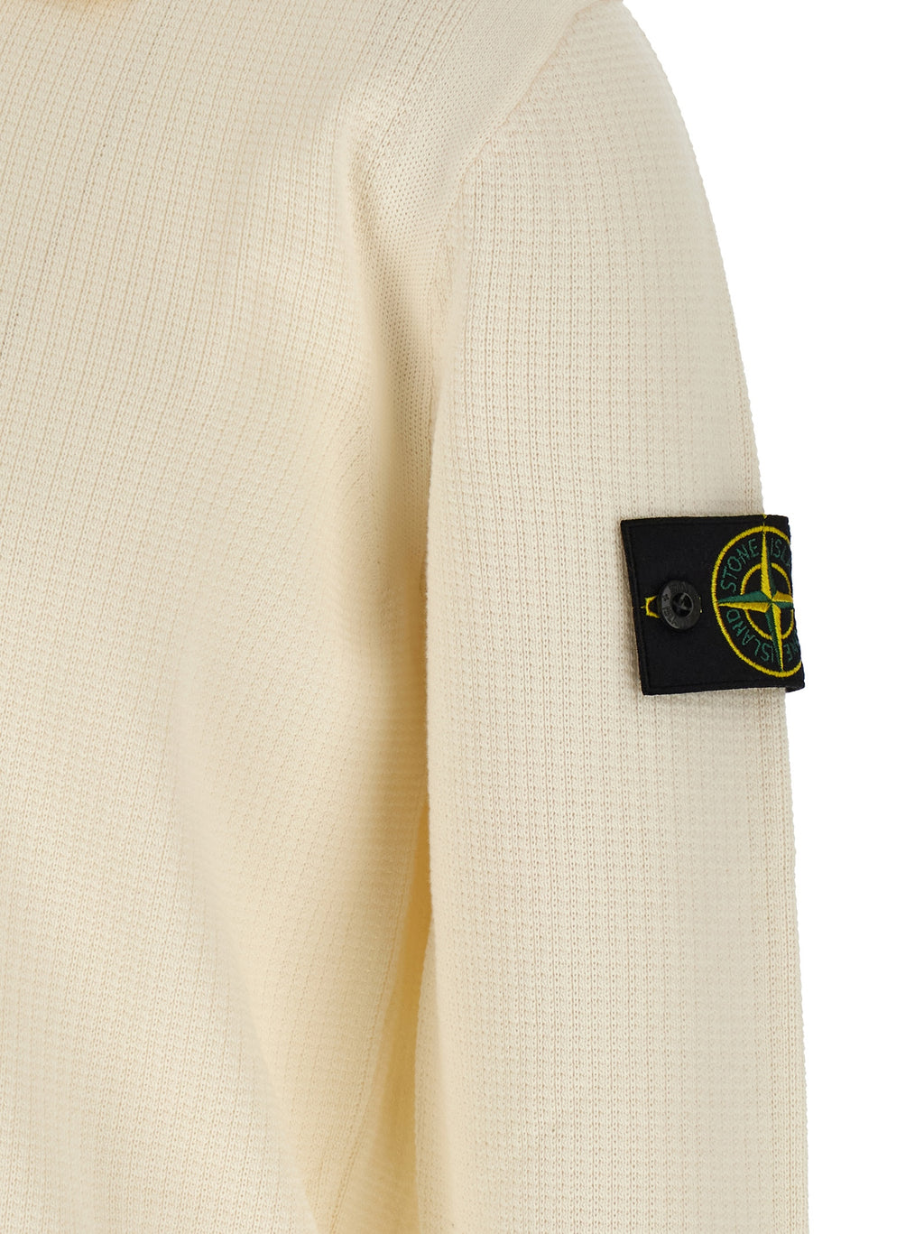 Beige Organic Cotton Long Sleeve Polo Shirt