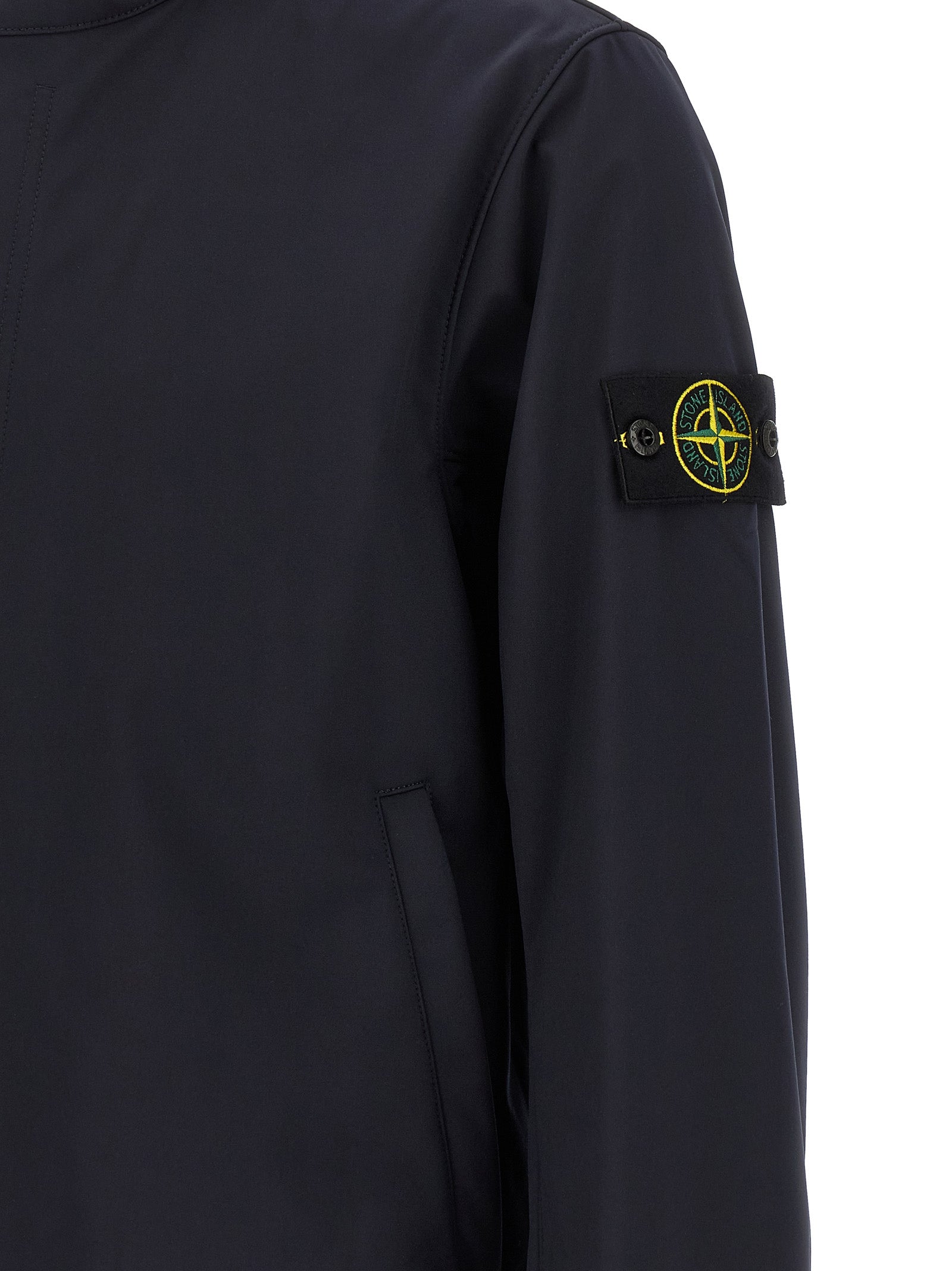 Blue Polyester Shell Jacket