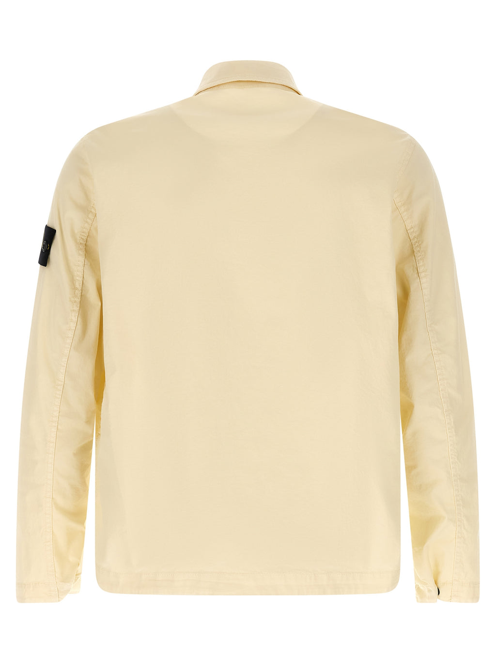 Beige Stretch Cotton Overshirt